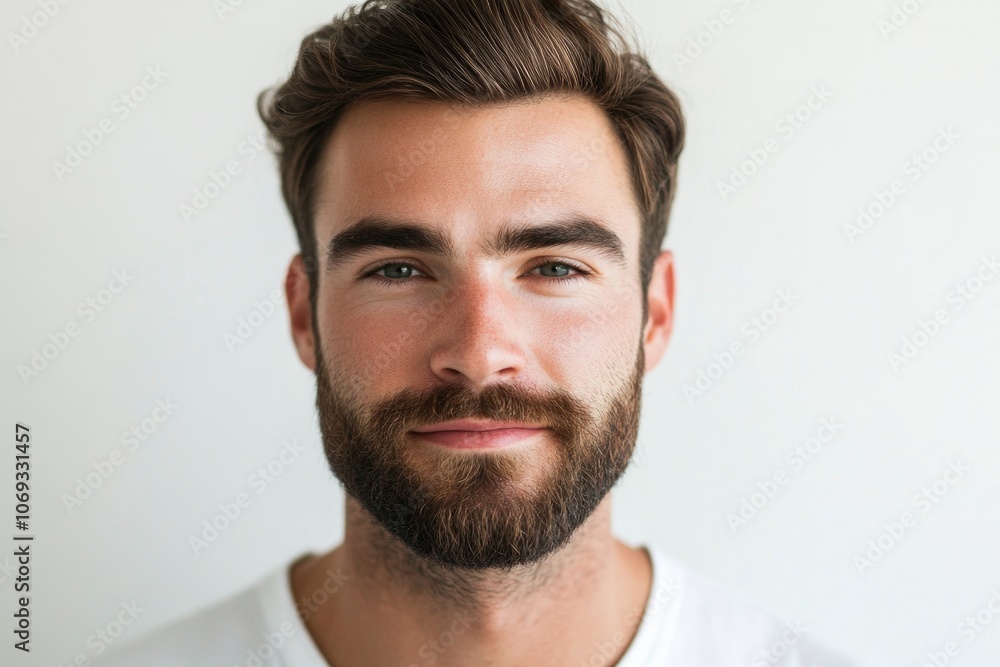 Aufkleber A close-up shot of a man with a beard, suitable for use in portraits or editorial content