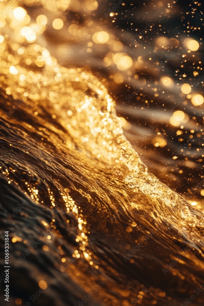 Poster close-up view of a wave in the ocean