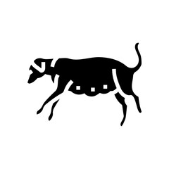 pregnant dog glyph icon vector. pregnant dog sign. isolated symbol illustration