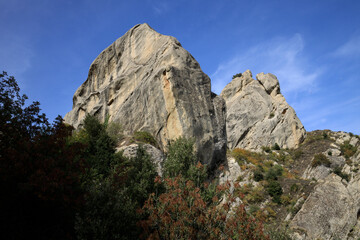  landscape viewed from Castelmezzano of the Dolomiti Lucane mountain range in the heart of Basilicata region, Italy