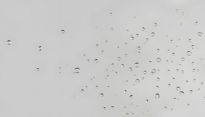 Water droplets on a gray background isolated with white highlights, png