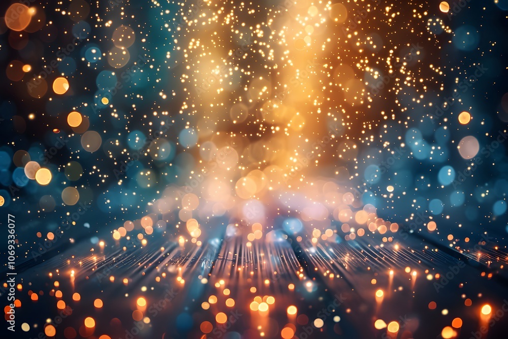 Poster enchanting bokeh lights and sparkles creating a dreamy atmosphere