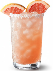 Chilled grapefruit cocktail in a crystal glass with garnish