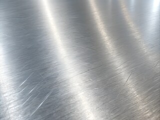 Shiny Metallic Silver Texture Background with Subtle Scratches and Reflections, Ideal for Luxury...