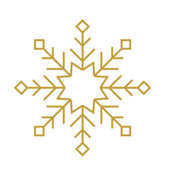snowflake and star icon. Christmas winter snowflake decoration