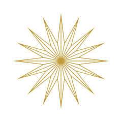 snowflake and star icon. Christmas winter snowflake decoration