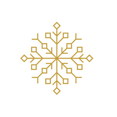 snowflake and star icon. Christmas winter snowflake decoration