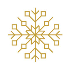 snowflake and star icon. Christmas winter snowflake decoration