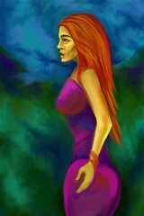 woman - digital painting 