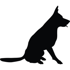 Dog clip art design on plain white transparent isolated background for card, shirt, hoodie, sweatshirt, apparel, card, tag, mug, icon, poster or badge