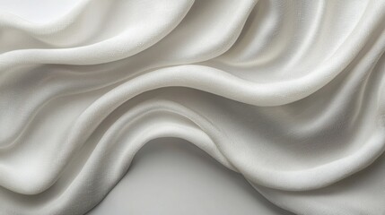 Obraz premium Elegant white fabric with soft flowing folds