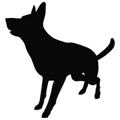 Dog clip art design on plain white transparent isolated background for card, shirt, hoodie, sweatshirt, apparel, card, tag, mug, icon, poster or badge