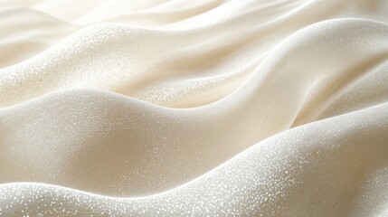 Elegant Cream Waves with Subtle Glitter Texture