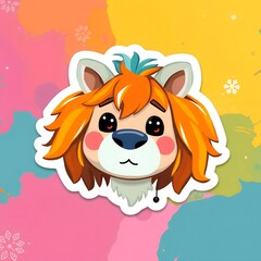 Obraz premium Kawaii Cute Animal Sticker 
