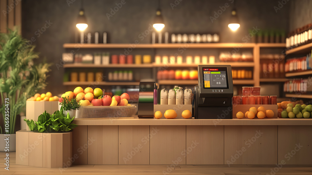Poster a 3d version of a store that has a POS system