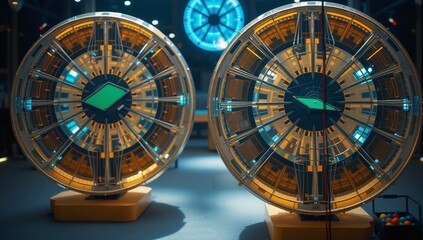 Glowing Sci-Fi Navigation Instruments