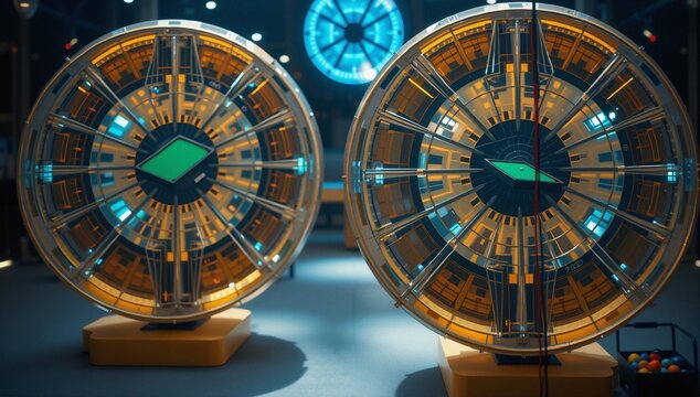 Glowing Sci-Fi Navigation Instruments