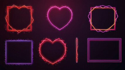 set of frames with hearts