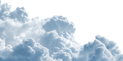 Clouds isolated on white background.AI GENERATED