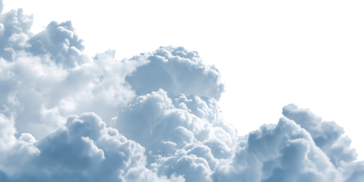 Clouds isolated on white background.AI GENERATED