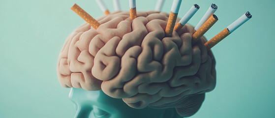Cigarettes Piercing Human Brain   A Powerful AntiSmoking Image