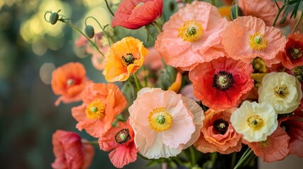 Obraz premium Colorful Poppy Bouquet