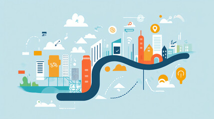 A digital roadmap depicting paths to innovation in business markets.