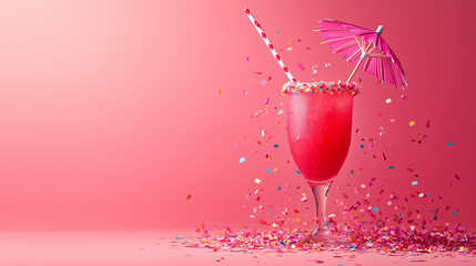 Cocktail with Confetti - Hen Party Invitation