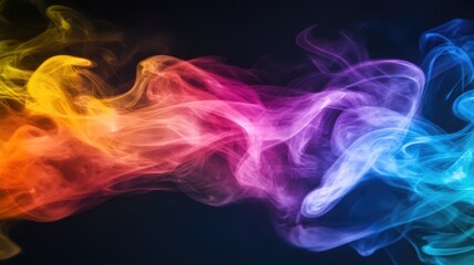 Fototapeta premium A picture of vibrant smoke with various colors