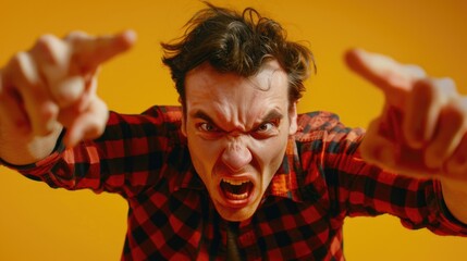 A person expressing emotions with facial expressions