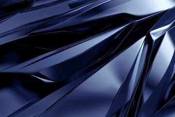 Formes 3D bleu marine brillant avec angles vifs, pour un look futuriste et high-tech..