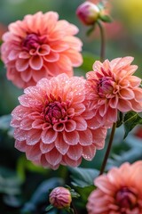 A close-up view of a beautiful bunch of pink flowers