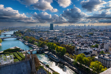 Fototapeta premium photography of landscapes of the city of Paris from above