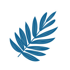 Plant twig with leaves in flat design. Kwanzaa holiday festival decoration. Vector illustration isolated.