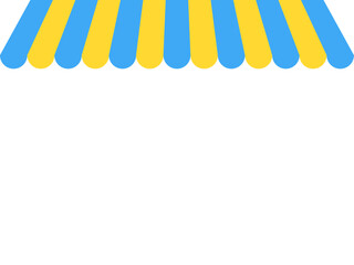 シンプルショップ風上部フレームD：青