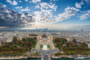 photography of landscapes of the city of Paris from above
