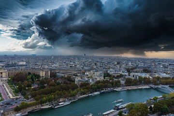 photography of landscapes of the city of Paris from above