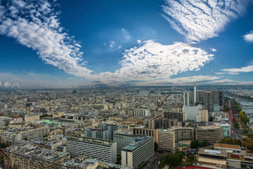 photography of landscapes of the city of Paris from above