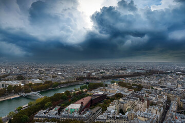 photography of landscapes of the city of Paris from above
