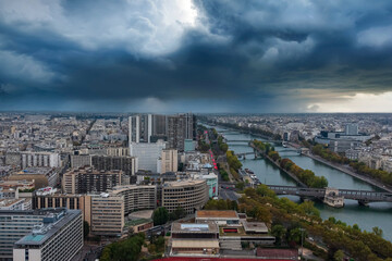 photography of landscapes of the city of Paris from above