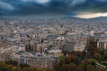 photography of landscapes of the city of Paris from above