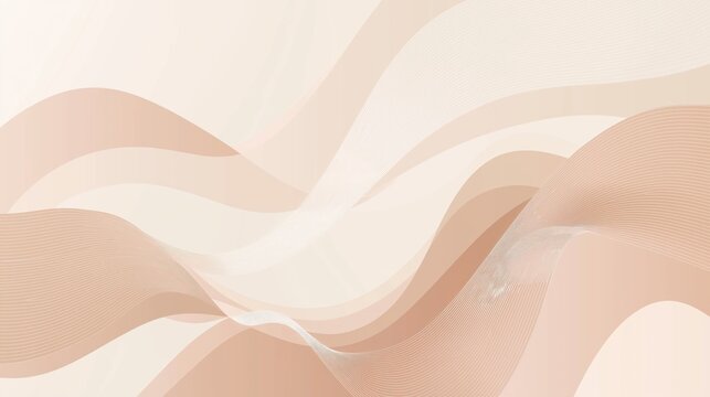Zachte abstracte golven in beige en blush