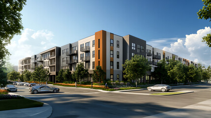 A modern co-living space with shared amenities and a community atmosphere