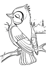 hand drawn sketch of a bird, hand drawn illustration of a bird, sketch of a bird