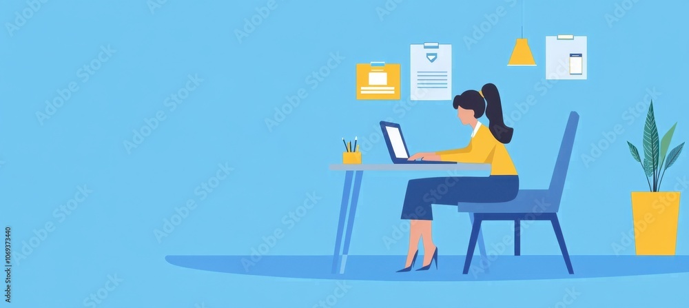 Poster businessman using a laptop with digital technology and a virtual screen for document management and 