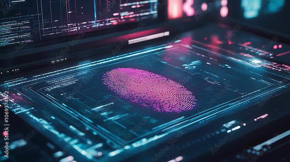 Poster A computer identifies and measures the fingerprint on the digital surface