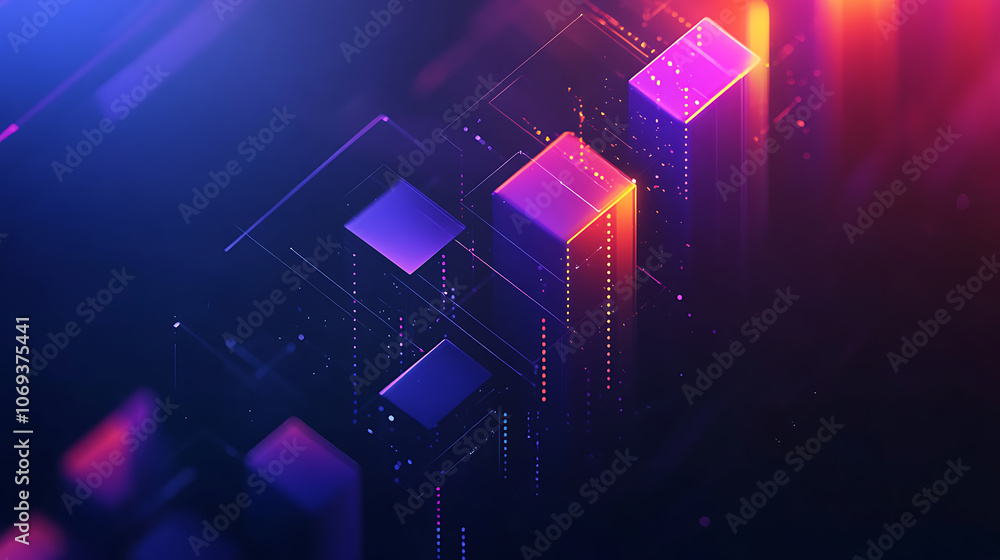 Poster a stylized graphic of an upward-pointing arrows symbolizing business development, growth, and dynami