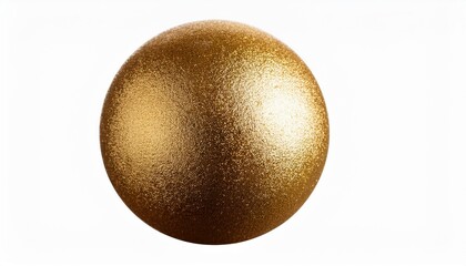 floated round gold ball isolate on White background PNG