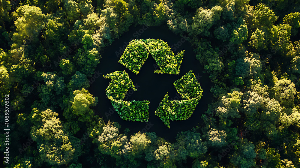 Aufkleber the circular economy icon on nature background in the concept circular economy for future growth of 