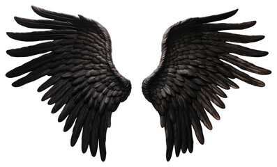 Obraz premium PNG Black angel wing bird white background waterfowl.